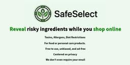 Image for SafeSelect - Simple Safe Shopping. Keep toxic products out of your home