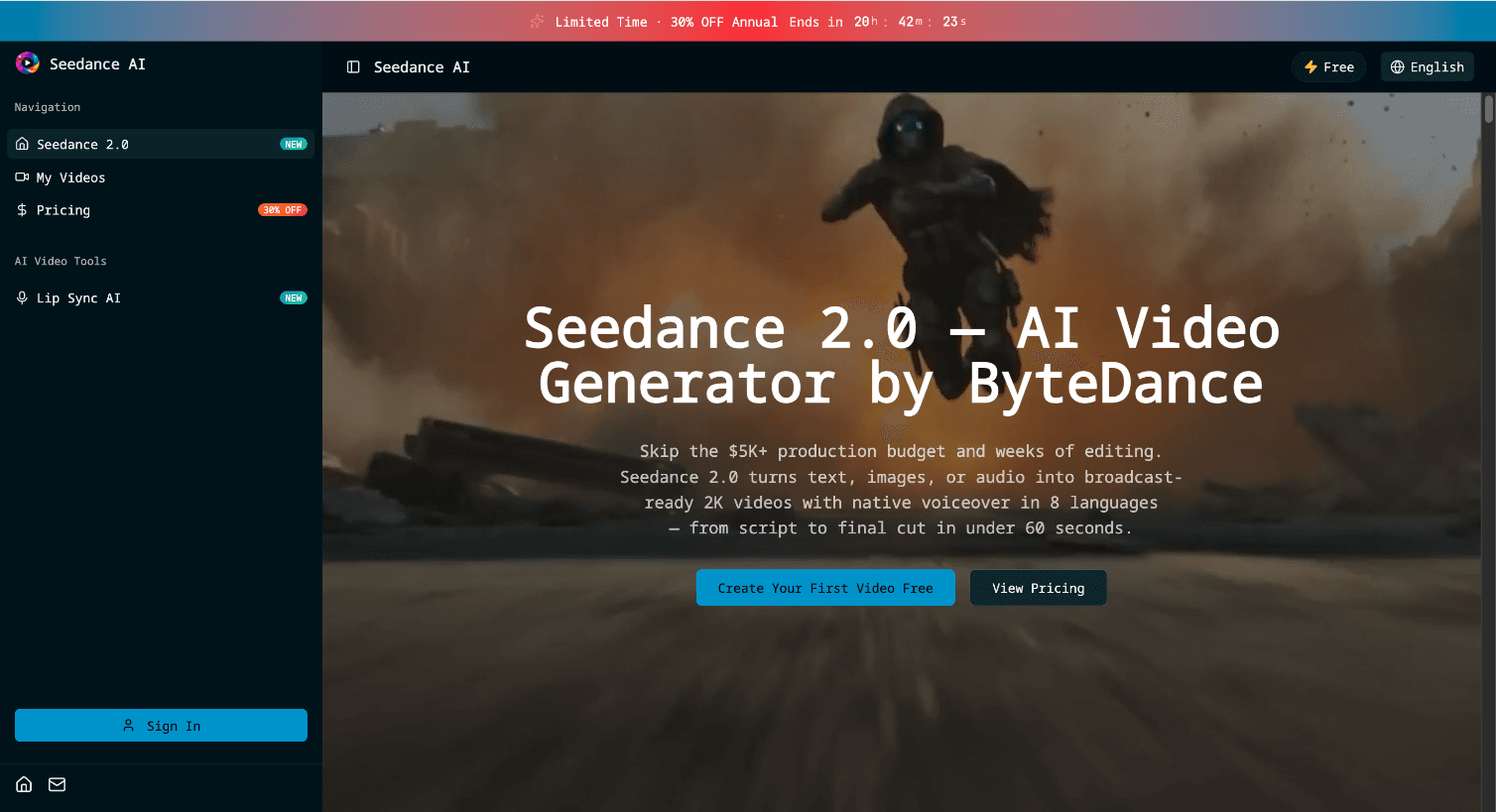 Seedance 2.0 — Multi-Modal AI Video Generator by ByteDance