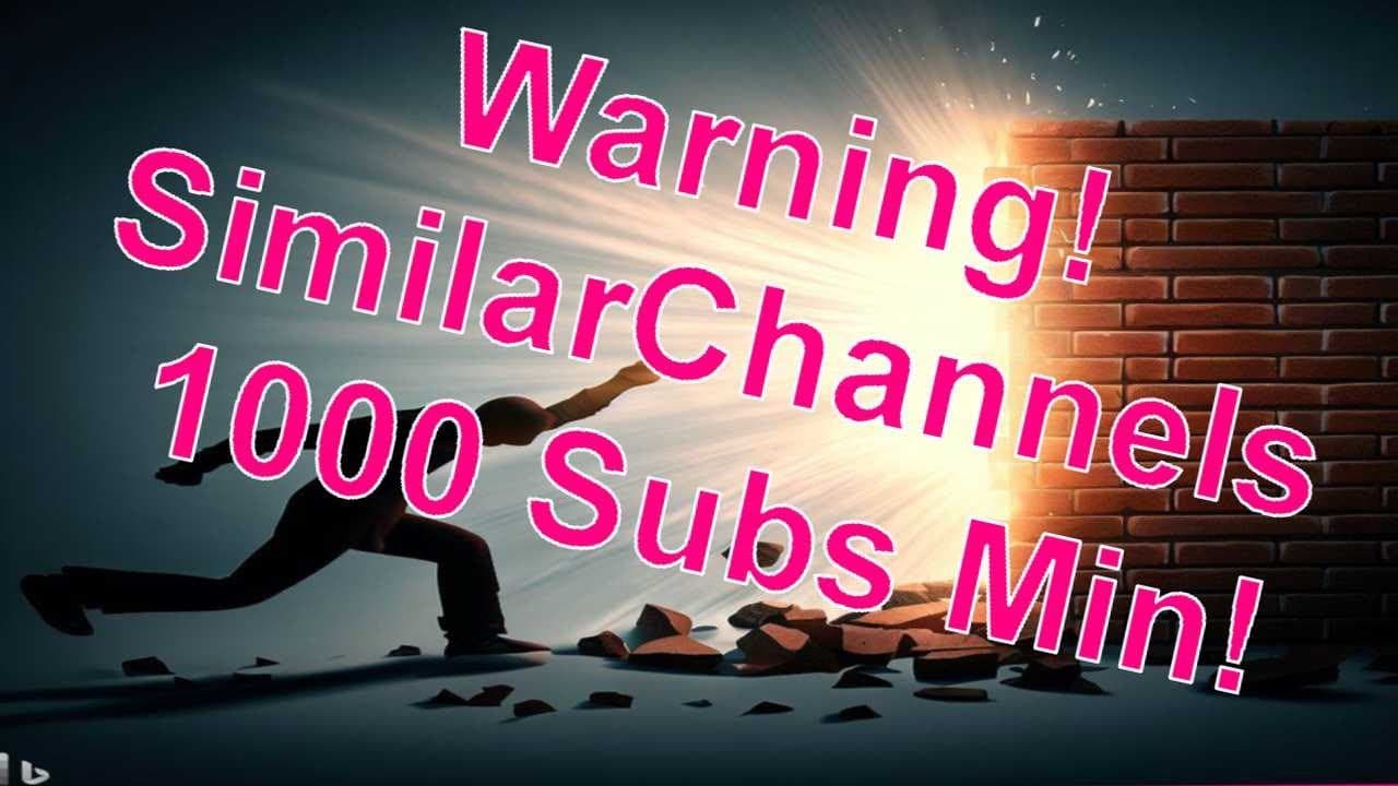Image for Finding Success - This Will Make A Huge Difference - Warning! SimilarChannels.com 1000 Subs Min
