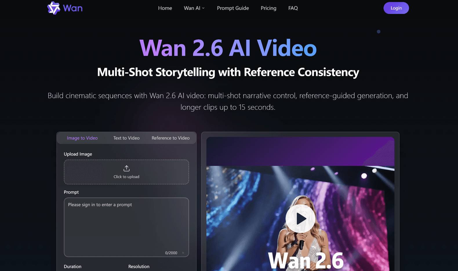 Image for Wan 2.6 ai video generator
