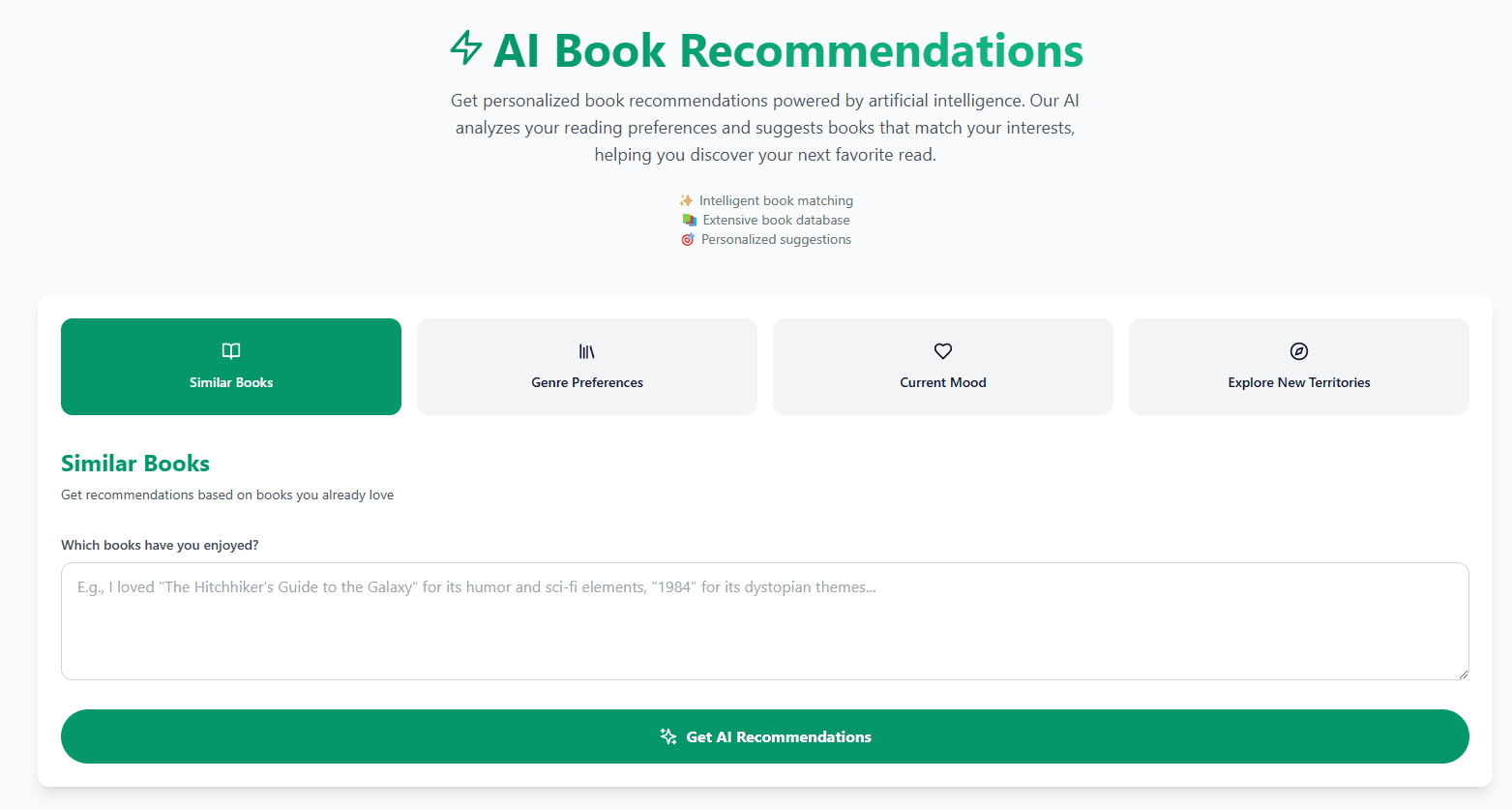 Image for AI Book Recommendations