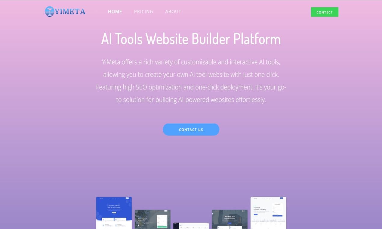 Image for Yimeta AI - AI Tools Website Builder Platform