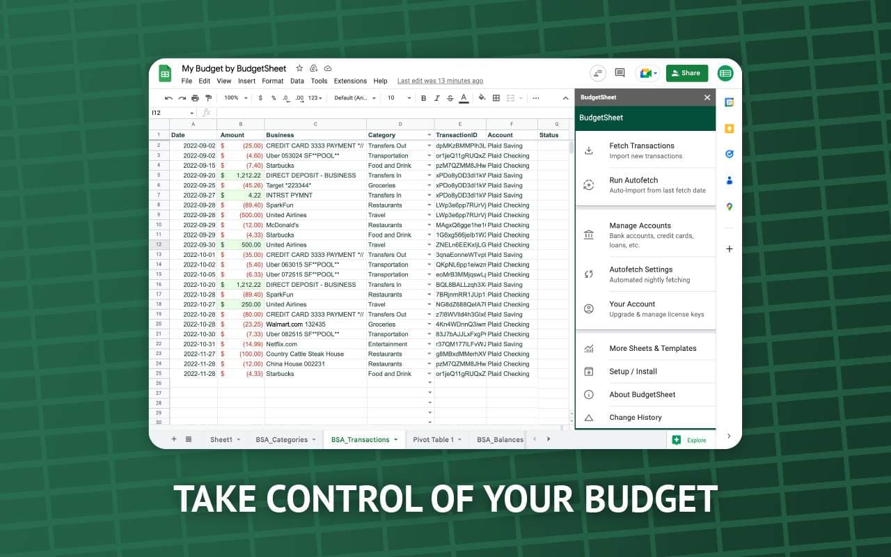 Image for BudgetSheet