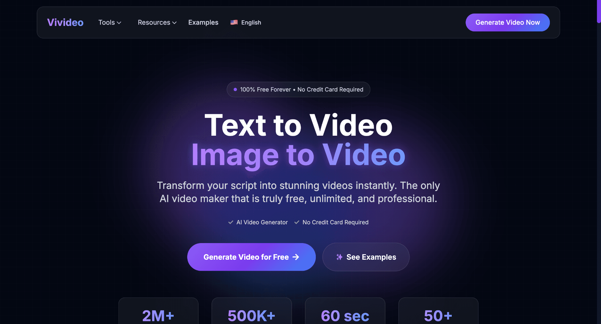 Vivideo: AI Video Generator - Text to Video & Image to Video
