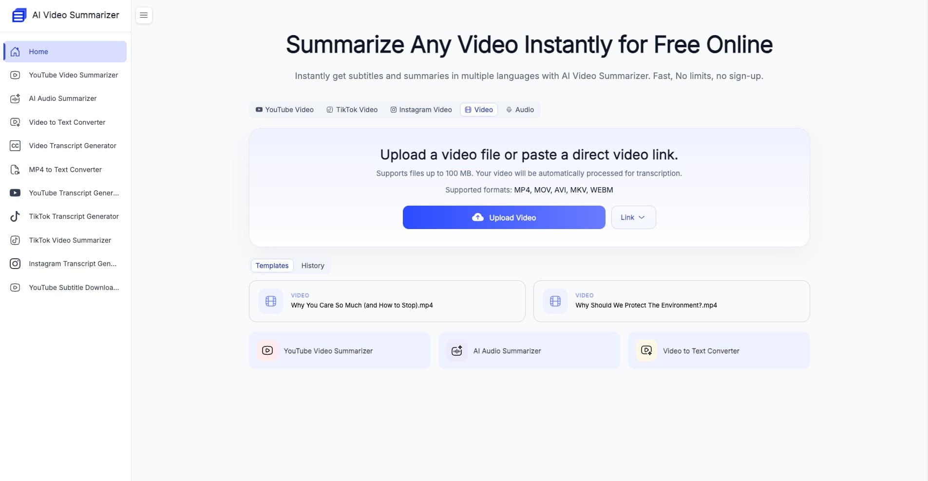 AI Video Summarizer