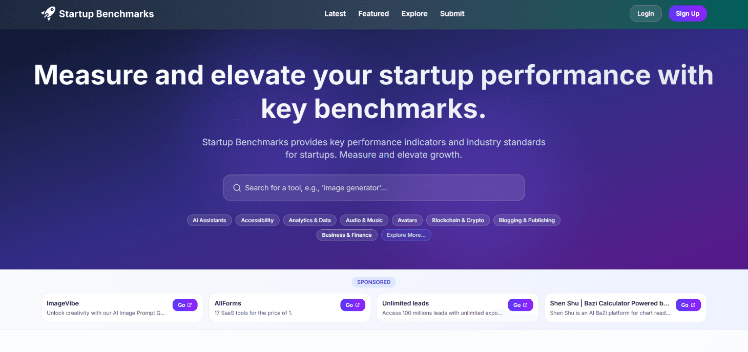 Image for Startup Benchmarks
